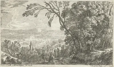 Gezicht op heuvelachtig landschap