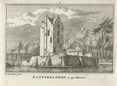 Gezicht op Huis Kostverloren, 1650
