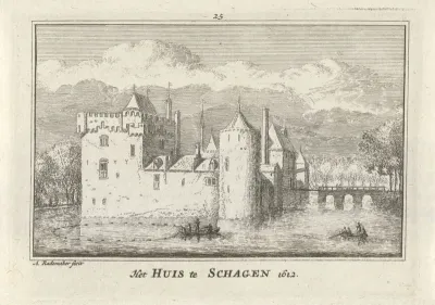 Gezicht op Huis te Schagen, 1612