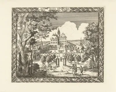 Gezicht op Huis te Werve te Voorburg