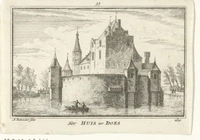 Gezicht op Huis ter Does bij Leiderdorp, 1620
