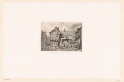 Gezicht op huizen te Honfleur