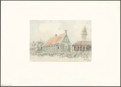 Gezicht op huizen te Nieuwendam