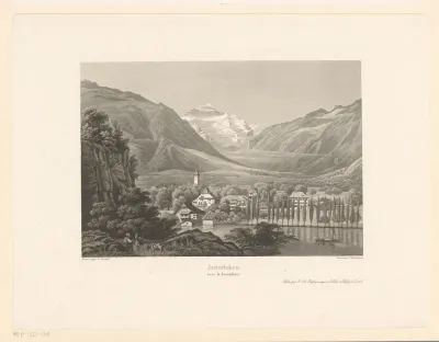 Gezicht op Interlaken en de Jungfrau gletscher