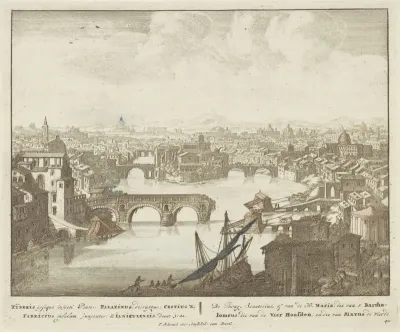 Gezicht op Isola di S. Bartolomeo te Rome
