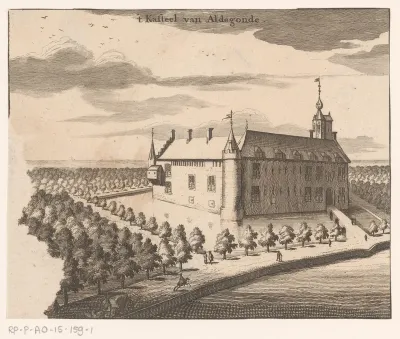 Gezicht op Kasteel Aldegonde