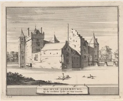 Gezicht op Kasteel Assumburg te Heemskerk