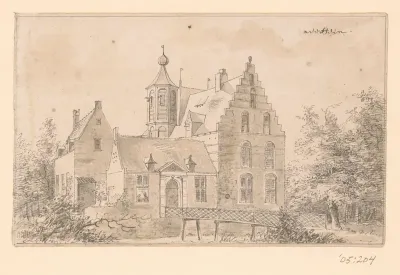Gezicht op Kasteel Avestein bij Dinther