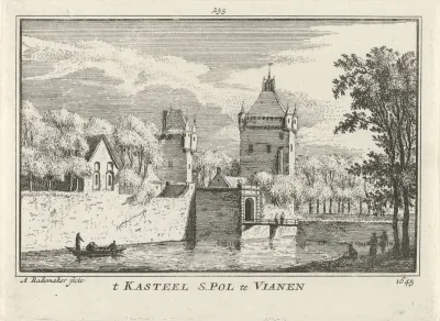 Gezicht op Kasteel Batestein, 1645