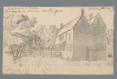 Gezicht op kasteel Batestein bij Harmelen