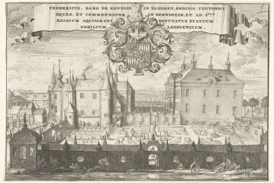 Gezicht op kasteel Bernissem