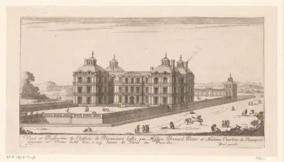 Gezicht op kasteel Blérancourt