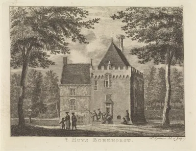 Gezicht op kasteel Boekhorst, Noordwijkerhout