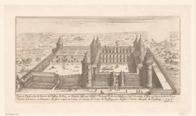 Gezicht op kasteel Bury