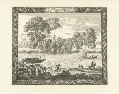 Gezicht op Kasteel de Binckhorst te Den Haag