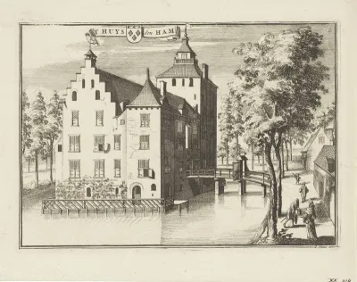 Gezicht op kasteel Den Ham