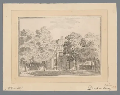 Gezicht op kasteel Drakensteyn bij Baarn