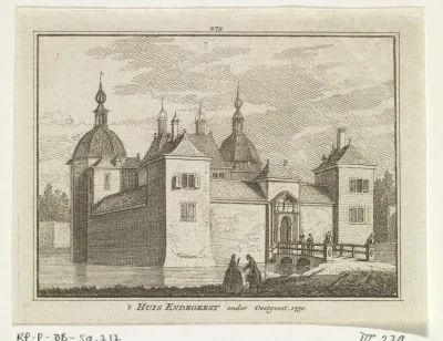 Gezicht op kasteel Endegeest te Oegstgeest, 1730