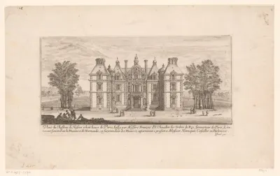 Gezicht op kasteel Fresne