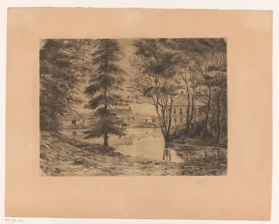 Gezicht op kasteel Ghlin
