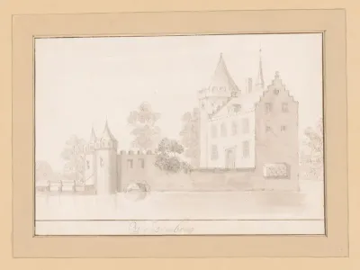 Gezicht op Kasteel Groenewoude in Woudenberg
