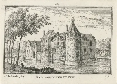 Gezicht op Kasteel Gunterstein, 1611