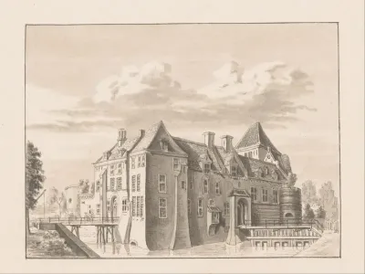 Gezicht op kasteel IJsselstein in IJsselstein