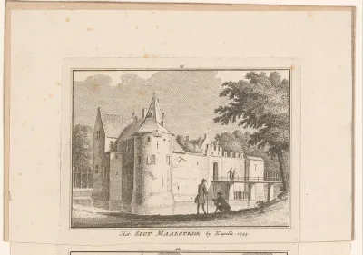 Gezicht op Kasteel Maalstede, 1743