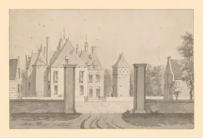 Gezicht op Kasteel Moersbergen bij Doorn