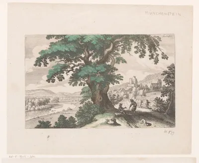 Gezicht op kasteel Munchenstein