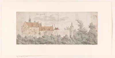 Gezicht op Kasteel Ooij, Noord-Brabant