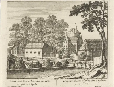 Gezicht op Kasteel Rosendael vanaf het bos