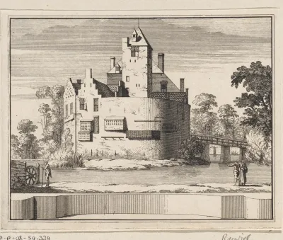 Gezicht op kasteel Ruwiel te Breukelen