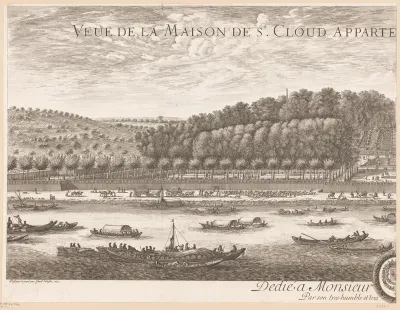 Gezicht op kasteel Saint-Cloud (linker deel)