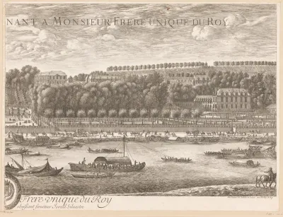Gezicht op kasteel Saint-Cloud (rechter deel)