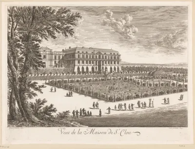 Gezicht op kasteel Saint-Cloud