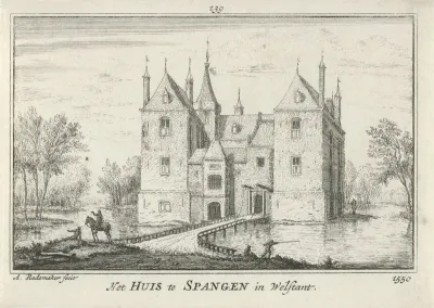 Gezicht op Kasteel Spangen, 1550