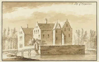 Gezicht op kasteel Te Lips of Wijngaarden