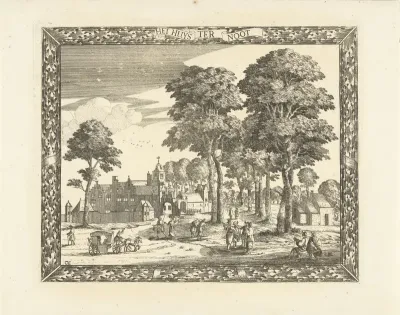 Gezicht op Kasteel Ter Noot te Den Haag