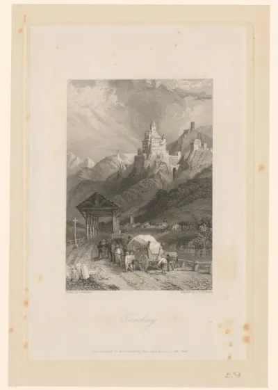 Gezicht op Kasteel Trostburg te Aargau