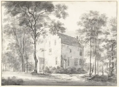 Gezicht op kasteel Waijestein, gezien vanuit het oosten