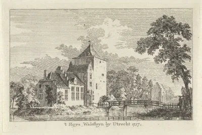Gezicht op kasteel Walenburg, Nederlangbroek