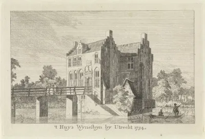 Gezicht op kasteel Wijnesteijn, Nieuwegein