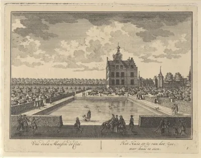Gezicht op Kasteel Zuilenstein vanuit het zomerhuis