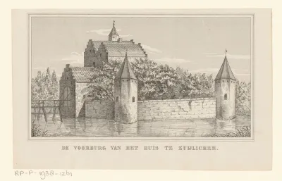 Gezicht op kasteel Zuilichem