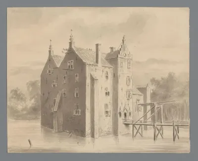 Gezicht op Kasteel Zuilichem