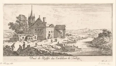 Gezicht op kerk in Tanlay