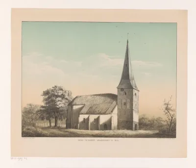 Gezicht op kerk te Emmen