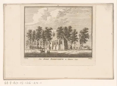Gezicht op Kerkwerve, 1745
