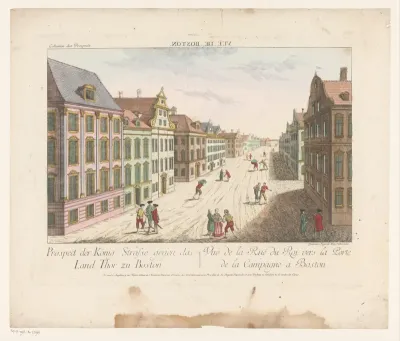 Gezicht op King Street te Boston